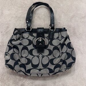 Coach Black and Gray Women's Handbag